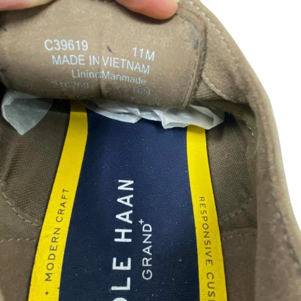 Cole‎ Haan Grand+ Modern Craft Brown Suede Wingtip Oxford Shoes C39619 Mens 11M